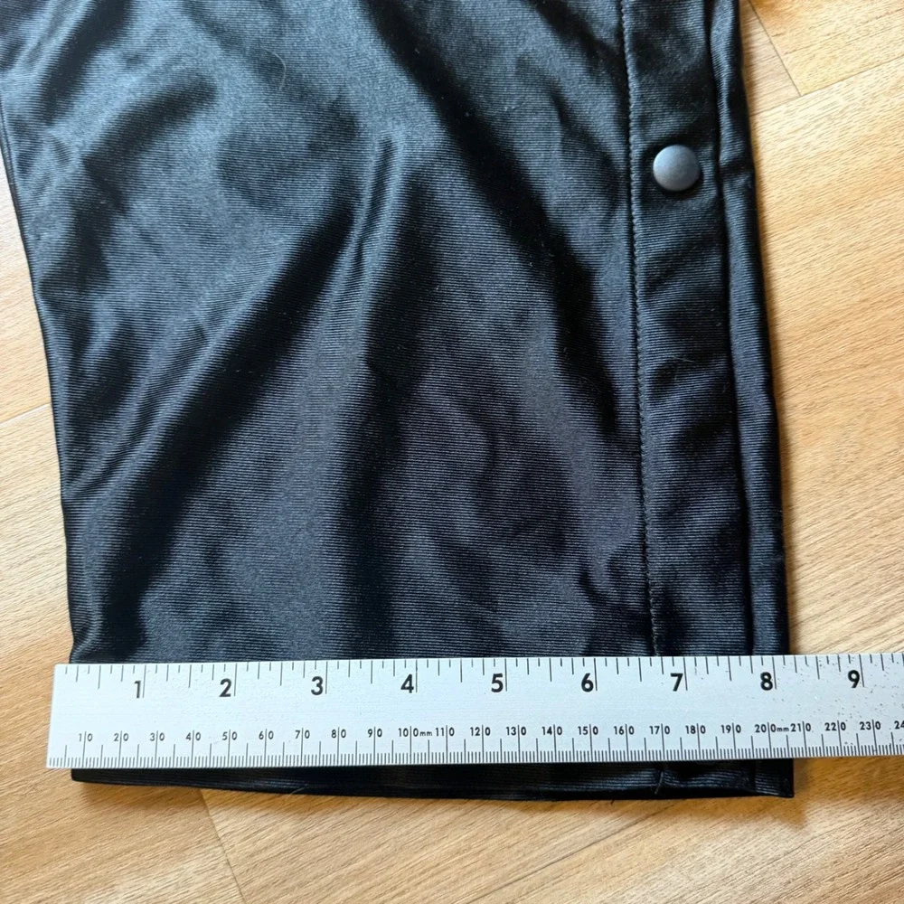 Vintage 90s Nike Tear Away Track Pants Mens XXL Shiny Black Snap Button Dazzle